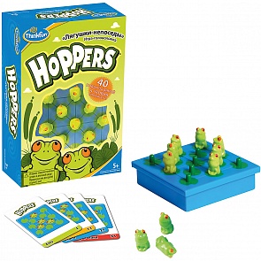 Головоломка-игра ThinkFun «Лягушки-непоседы Hoppers», 6703-RU Головоломка-игра ThinkFun «Лягушки-непоседы Hoppers», 6703-RU